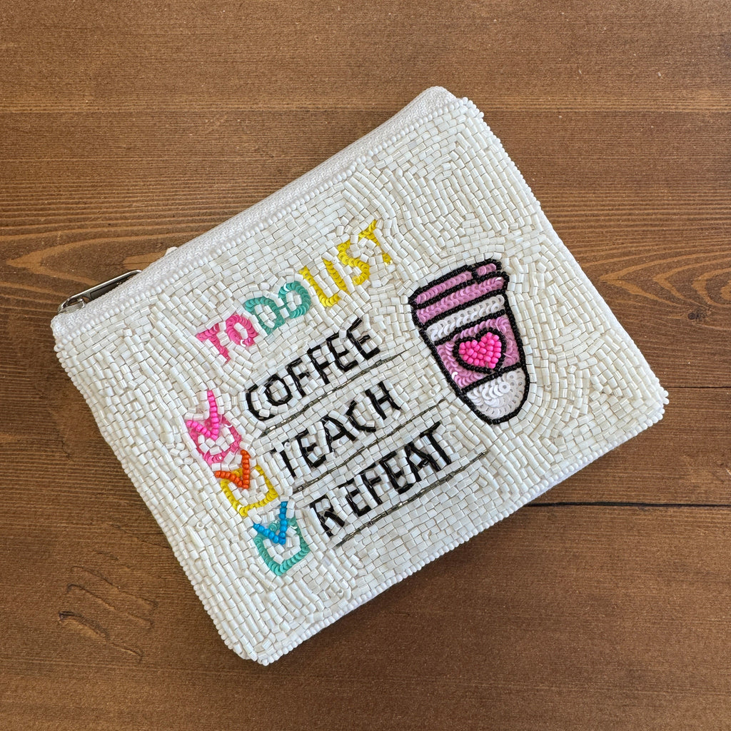 Teacher Beaded Coin Purse