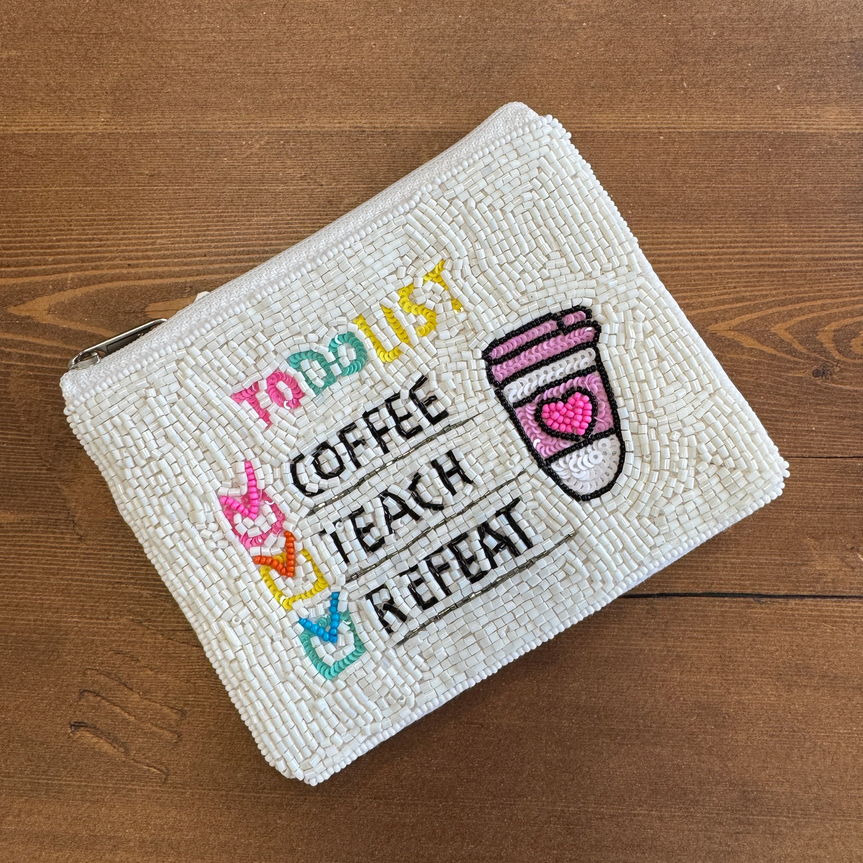 Teacher Beaded Coin Purse