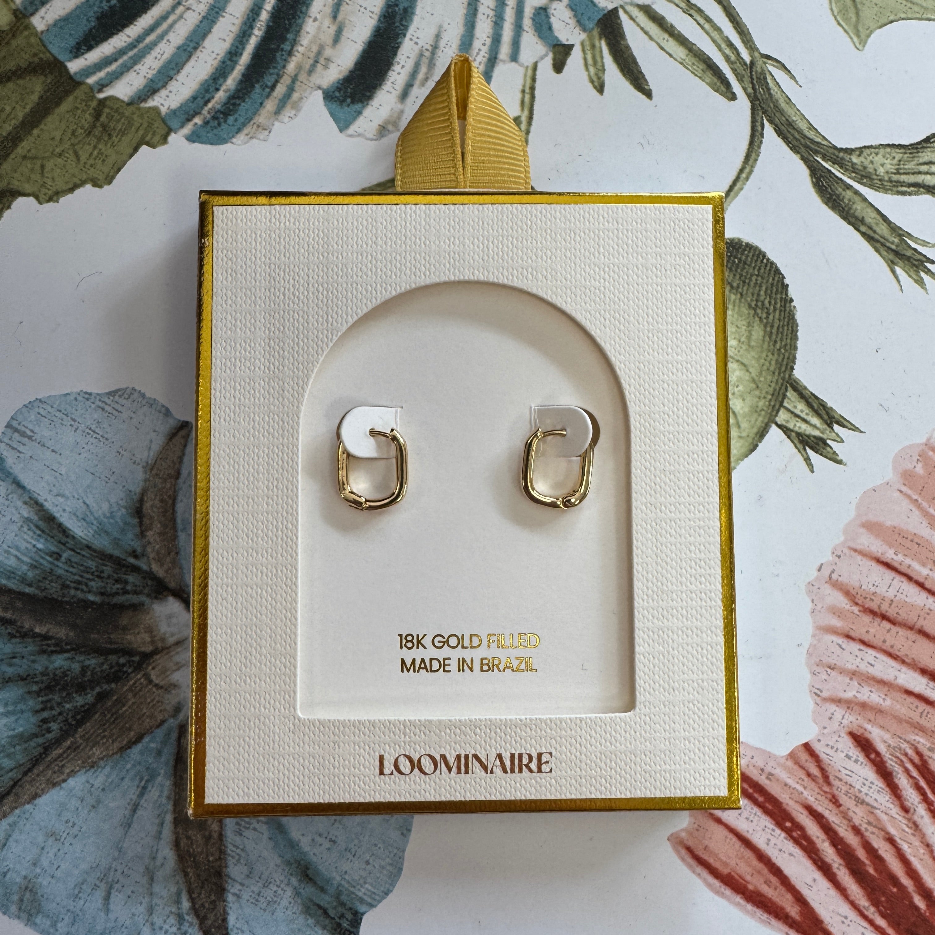 Small Square Huggie Earrings