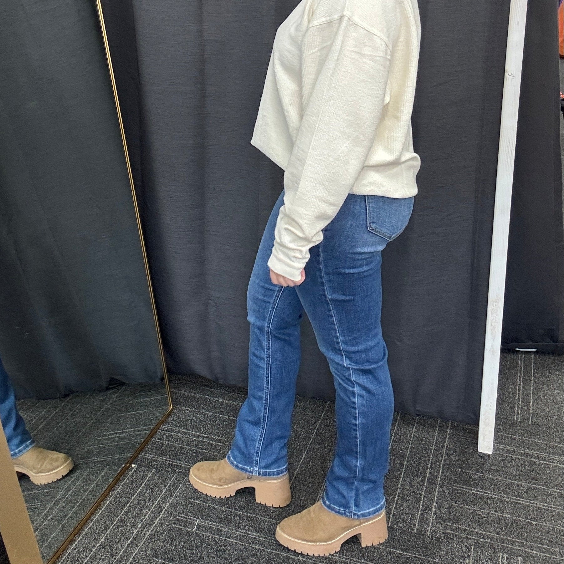 High Rise Slim Straight Jeans