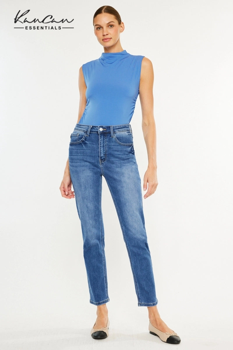 High Rise Slim Straight Jeans